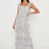 Clothing Pretty Lavish | Cecile Maxi Dress Abstract Wave