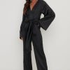 Clothing Pretty Lavish | Adelaide Kimono Sleeve Jumpsuit Black