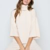 Clothing Pretty Lavish | Hayden Kimono Sleeve Jumper Cream