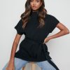 Clothing Pretty Lavish | Lina Sleeveless Jumper- Black