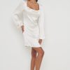 Clothing Pretty Lavish | Janis Cowl Neck Mini Dress Cream