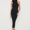 Clothing Pretty Lavish | Reagan Sleeveless Grown On Neck Dress Black