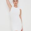 Clothing Pretty Lavish | Billie Mini Crochet Knit Dress Cream