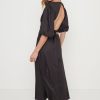 Clothing Pretty Lavish | Jeanelle Puff Sleeve Backless Dress Black