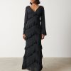 Clothing Pretty Lavish | Paige Ruffle Maxi Dress Black