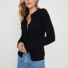 Clothing Pretty Lavish | Micah Ribbed Knit Button Shirt