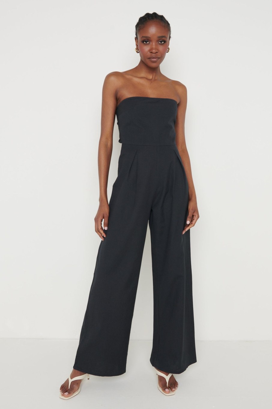 Clothing Pretty Lavish | April Bandeau Jumpsuit Black