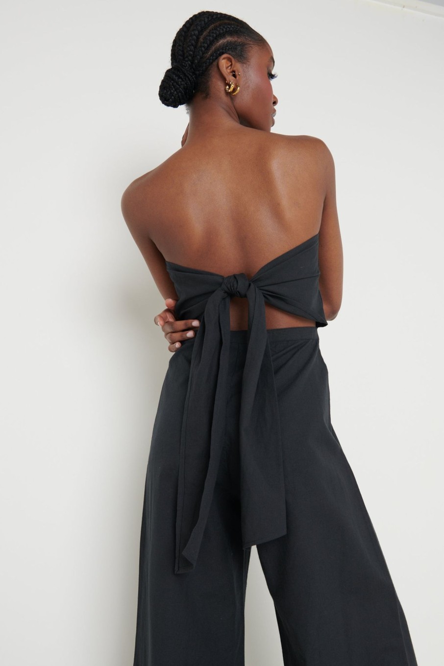 Clothing Pretty Lavish | April Bandeau Jumpsuit Black