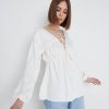 Clothing Pretty Lavish | Ottilie Tie Top White