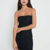 Clothing Pretty Lavish | Matilda Mini Ruched Dress Black