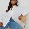 Clothing Pretty Lavish | Ashlyn Poplin Shirt White