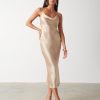 Clothing Pretty Lavish | Ruby Strappy Midaxi Dress Gold