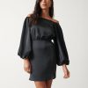 Clothing Pretty Lavish | Fern Bardot Mini Dress Black