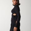 Clothing Pretty Lavish | Dahlia Cut Out Waist Knit Top Black