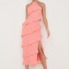 Clothing Pretty Lavish | Katy Ruffle Midaxi Dress Coral