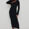 Clothing Pretty Lavish | Shani Cut Out Knit Dress Black