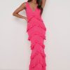 Clothing Pretty Lavish | Piper Ruffle Maxi Dress Pink