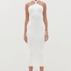 Clothing Pretty Lavish | Kate Knot Midaxi Knit Dress Cream