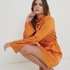 Clothing Pretty Lavish | Jayda Cowl Neck Dress Orange