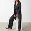 Clothing Pretty Lavish | Carmen Satin Jumpsuit Black