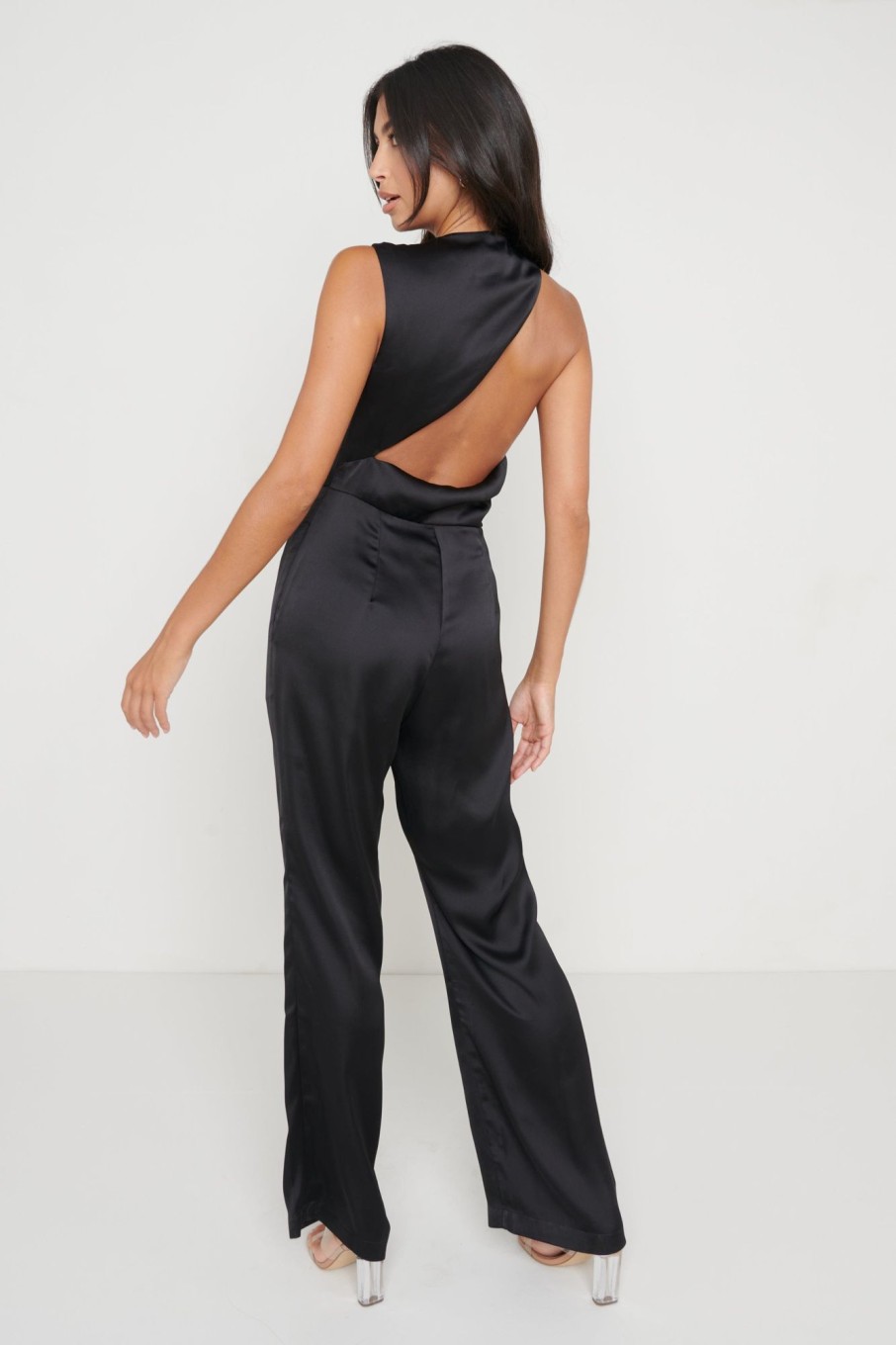 Clothing Pretty Lavish | Jett Backless Jumpsuit Black