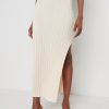 Clothing Pretty Lavish | Auden Rib Knit Skirt Cream