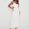 Clothing Pretty Lavish | Reva Cut Out Midaxi Dress Cream