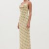 Clothing Pretty Lavish | Keisha Printed Chiffon Maxi Dress Botanic Floral