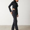 Clothing Pretty Lavish | Charley Turtle Neck Asymmetric Hem Knit Top Black