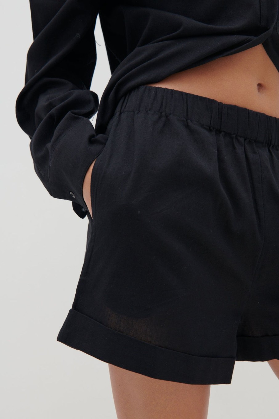 Clothing Pretty Lavish | Emery Boxy Shorts Black