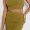 Clothing Pretty Lavish | Celine Crochet Knit Cami Top Olive