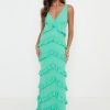 Clothing Pretty Lavish | Piper Ruffle Maxi Dress Green