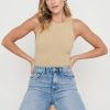 Clothing Pretty Lavish | Billie Twisted Cut Out Top Beige