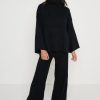 Clothing Pretty Lavish | Lina Ribbed Trousers Black