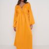 Clothing Pretty Lavish | Ottilie Tie Midaxi Dress Orange