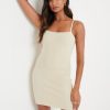 Clothing Pretty Lavish | Moriah Cami Mini Knit Dress Beige