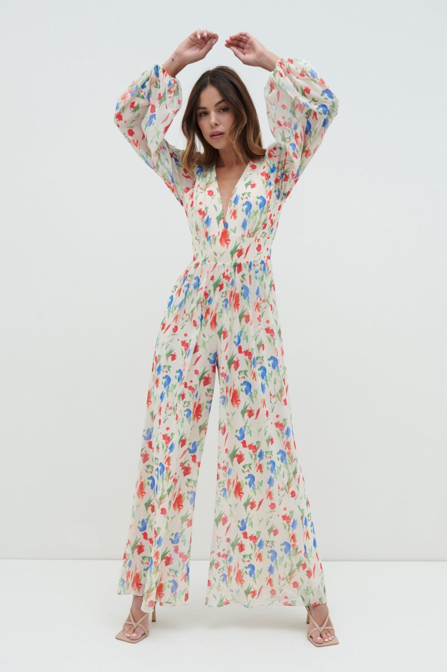 Clothing Pretty Lavish | Olivette Jumpsuit Dainty Floral