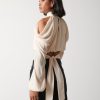 Clothing Pretty Lavish | Selena Cold Shoulder Top Cream