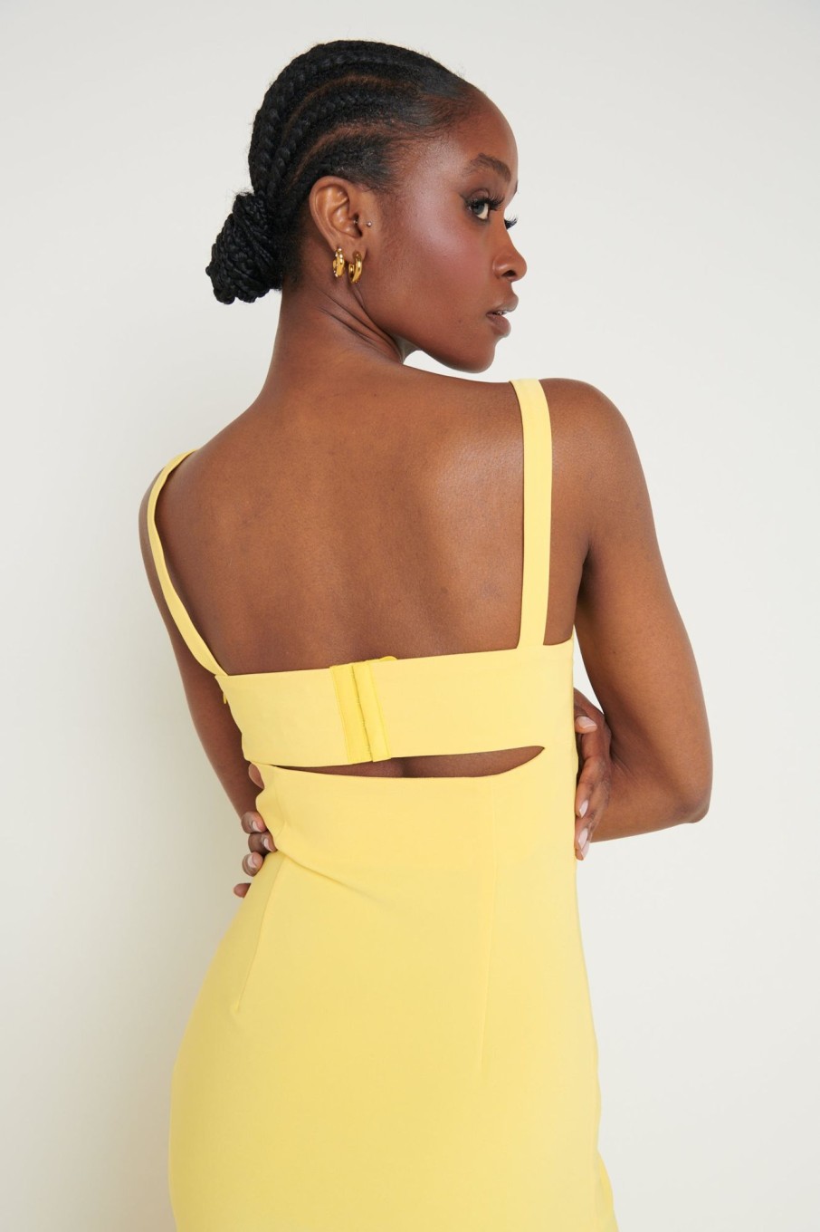 Clothing Pretty Lavish | Alice Cut Out Sweetheart Maxi Dress Yellow