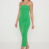 Clothing Pretty Lavish | Ari Cut Out Back Bandeau Dress Green