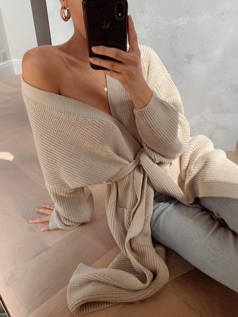 Clothing Pretty Lavish | Arden Midi Tie Cardigan