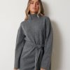 Clothing Pretty Lavish | Wrenley Midaxi Knit Dress Charcoal