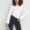 Clothing Pretty Lavish | Jayla Long Sleeve Knit Top Cream