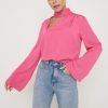 Clothing Pretty Lavish | Athene Cut Out Blouse Pink