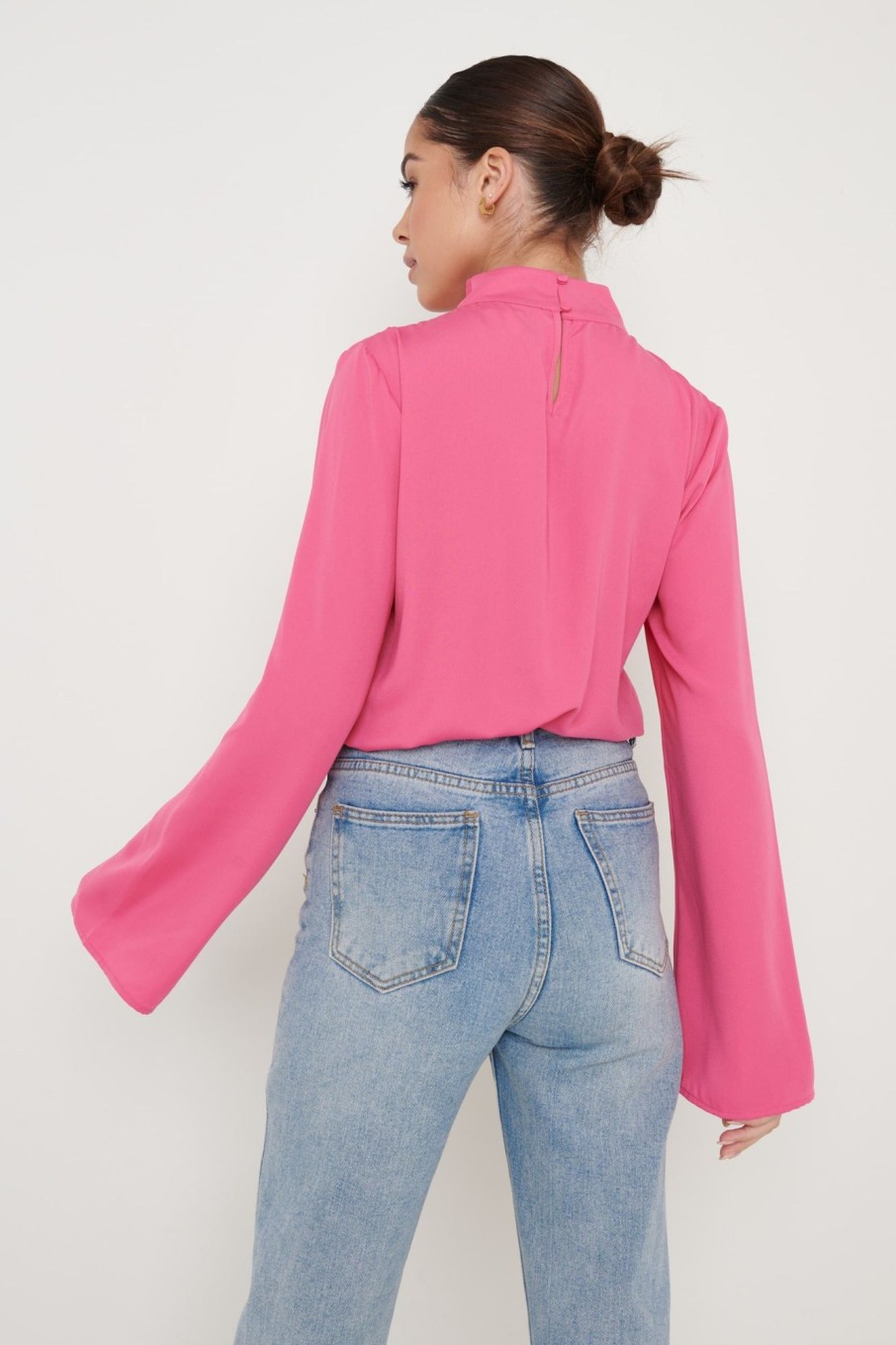 Clothing Pretty Lavish | Athene Cut Out Blouse Pink