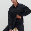 Clothing Pretty Lavish | Emery Boxy Shirt Black