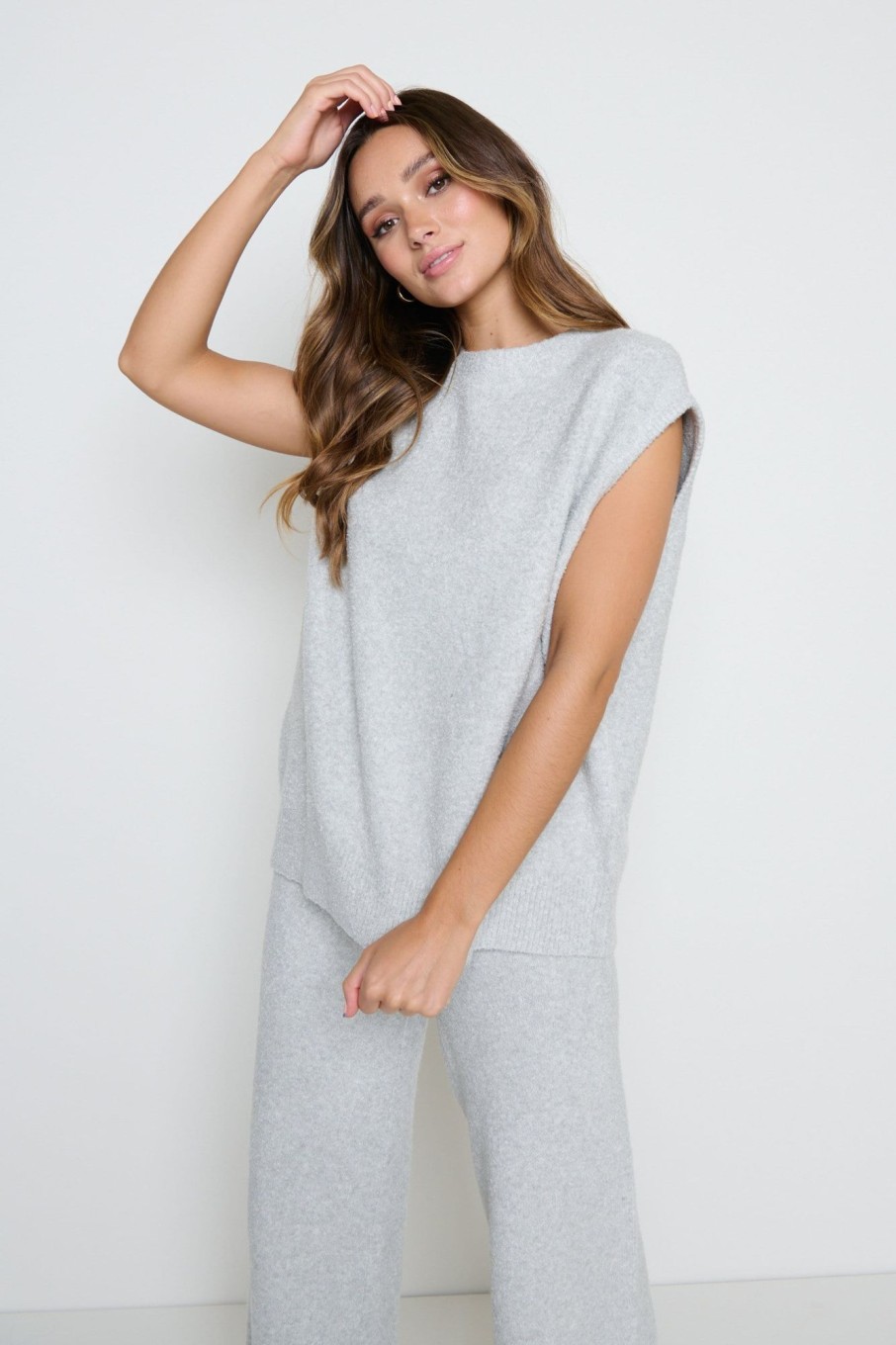 Clothing Pretty Lavish | Millie Sleeveless Jumper