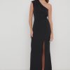 Clothing Pretty Lavish | Riley One Shoulder Maxi Dress Black