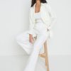 Clothing Pretty Lavish | Jalen Relaxed Split Hem Trousers Cream