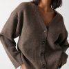 Clothing Pretty Lavish | Makai Oversized Cardigan Brown